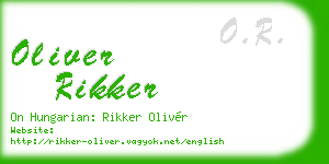 oliver rikker business card